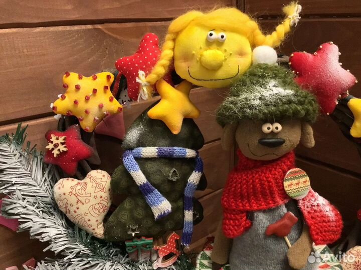 Интерьерный новогодний венок