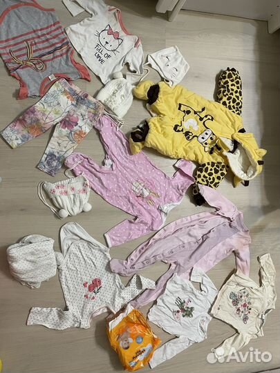 2 Больших пакета одежды на девочку 68-80