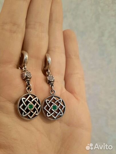 Серьги серебро