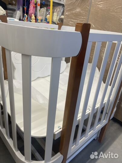 Кровать white cloud 3в1 до 9 лет массив