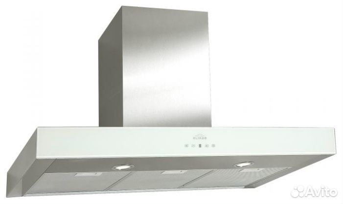 Каминная вытяжка elikor Агат 60 нержавейка/белый