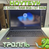 Ноутбук Acer i5-5200U RAM 8Gb GT 940M