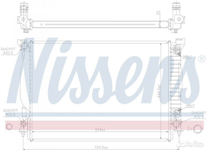 Радиатор охлаждения двс audi A4 B6 (2001) A4 3.0