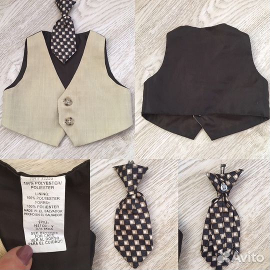 Жилетка с галстуком на малыша