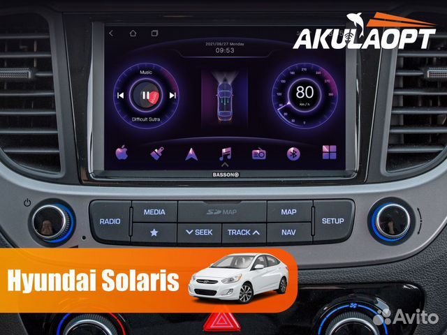 Магнитола Basson V2 2/32 для Hyundai Solaris