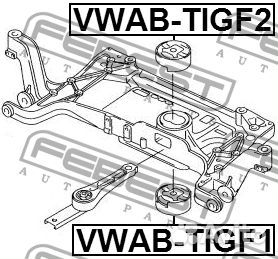 Сайлентблок подрамника Febest vwab-tigf1