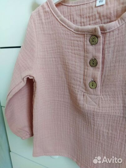 Комплект из муслина для девочки 80-86