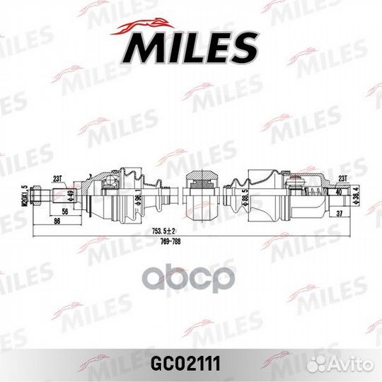 Привод в сборе renault logan MCV/lada largus пр