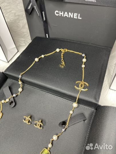 Колье сотуар Chanel жемчуг