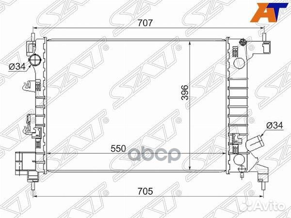 Радиатор Chevrolet Aveo 11-15 SG-CV0011 Sat