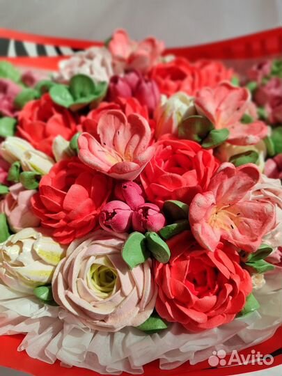 Съедобный букет из зефирных цветов на заказ