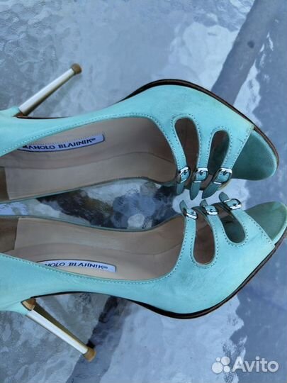 Туфли Manolo blahnik 36,5, цвет Тиффани