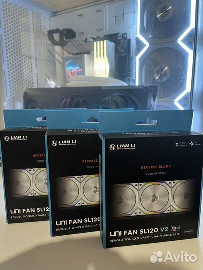 Вентиляторы Lian li sl 120 v2 reverse + обычные