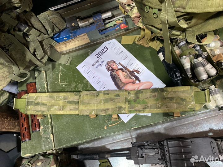 Боевой пояс мох с баллистикой NIJ IIIa