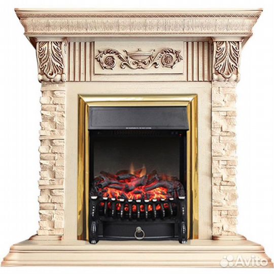 Электрокамин Fobos с порталом Luxemburg