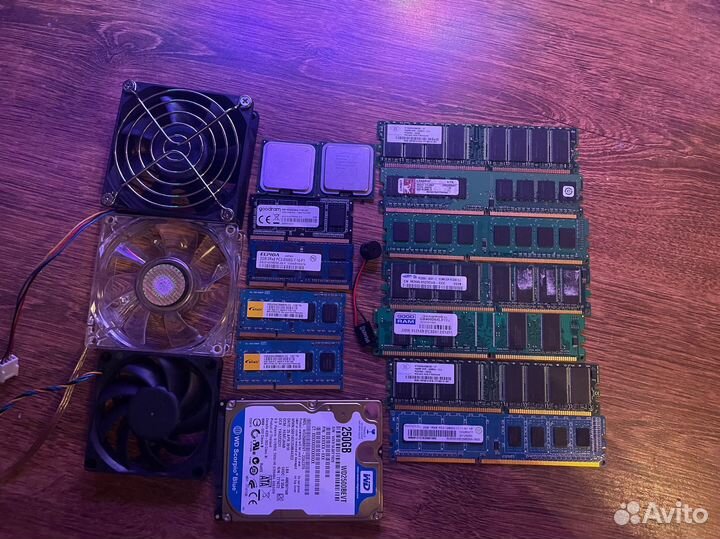 Компьютерные части, оперативка, кулера, cpu