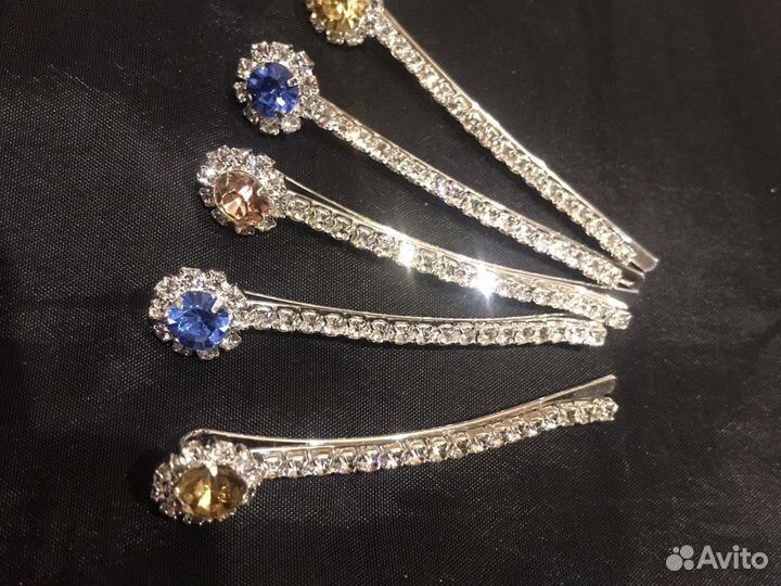 Заколки (зажимы) для волос со стразами