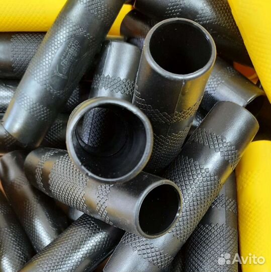 Грипсы резиновые чёрные ручка хват турник 2 штуки