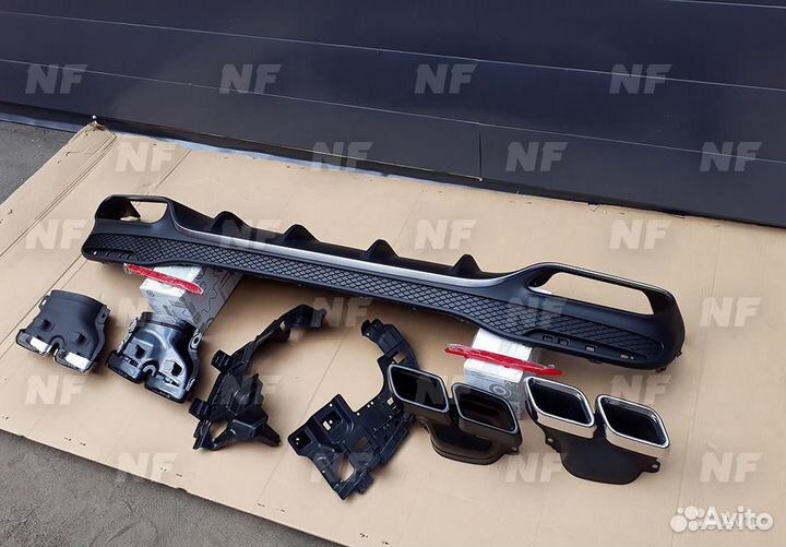 Диффузор с насадками 63 AMG Mercedes GLS X166