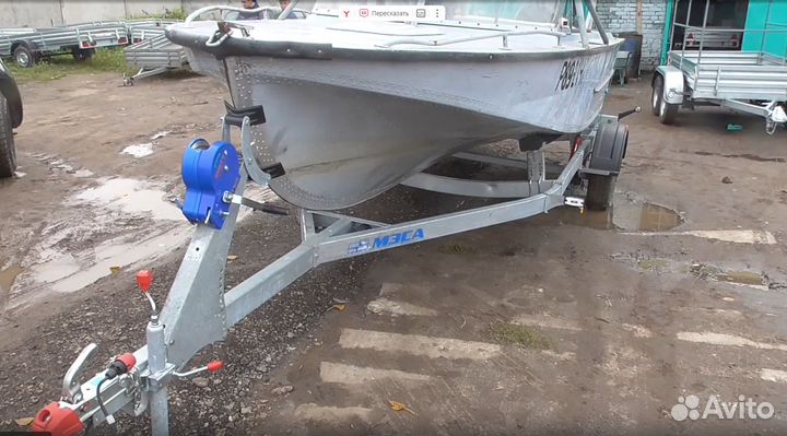Усиленный прицеп для катеров. Длина судна 5,47см