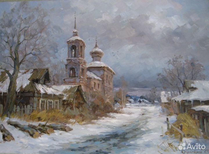 Большая авторская картина маслом на холсте 50х70