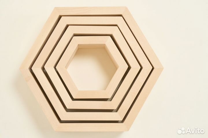 Полки настенные соты 4 шт