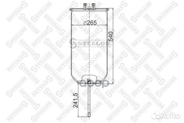 90-49110-SX пневмопод. без стакана2шп.M12+M16