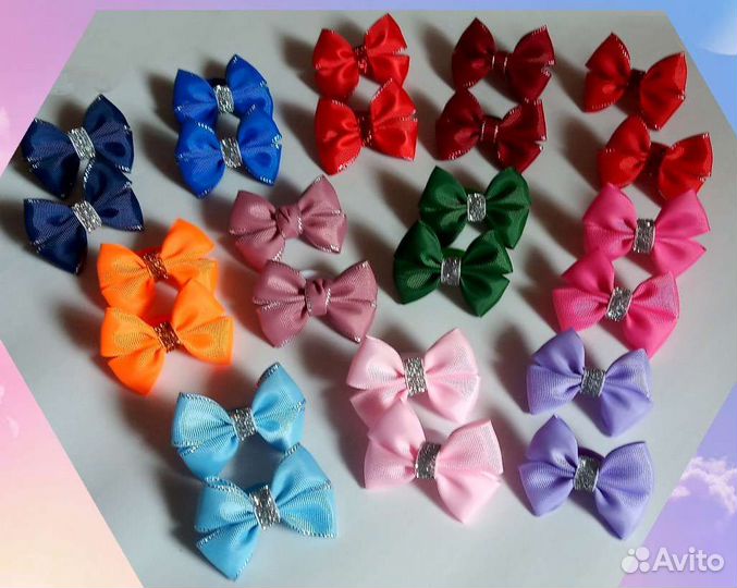 Бантики, резинки для волос ручной работы