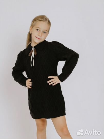 Шерстяное платье туника