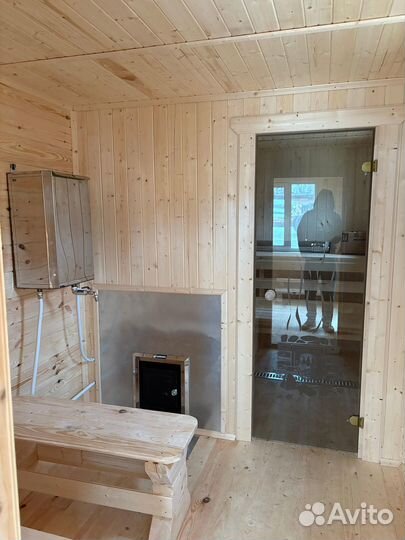Мобильная баня из бруса 2.3 x 5 метров не бочка