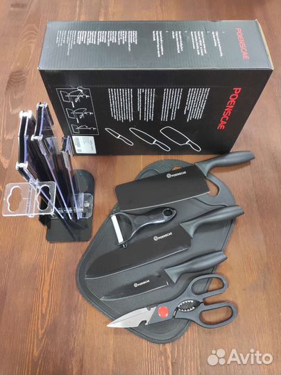 Набор кухонных ножей с подставкой