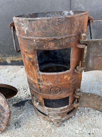 Печь буржуйка чугунная СССР
