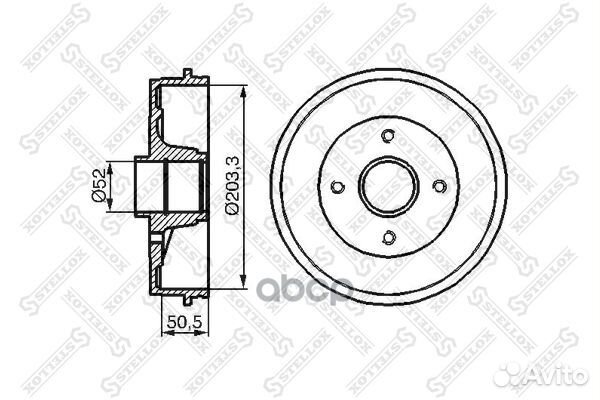 6025-3912-SX барабан тормозной без ABS Renault