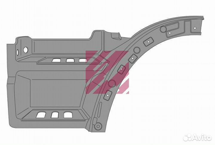 Крыло, корпус подножки левое Mercedes Actros
