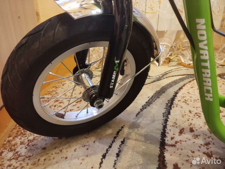 Самокат внедорожный Novatrack Stamp N1, зеленый