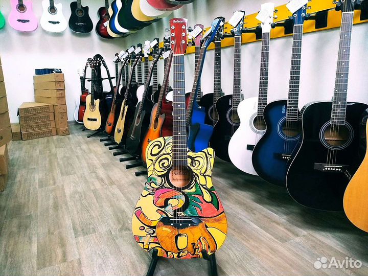 Гитара с рисунком