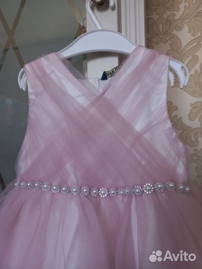 Платье для девочки 110 праздничное розовое