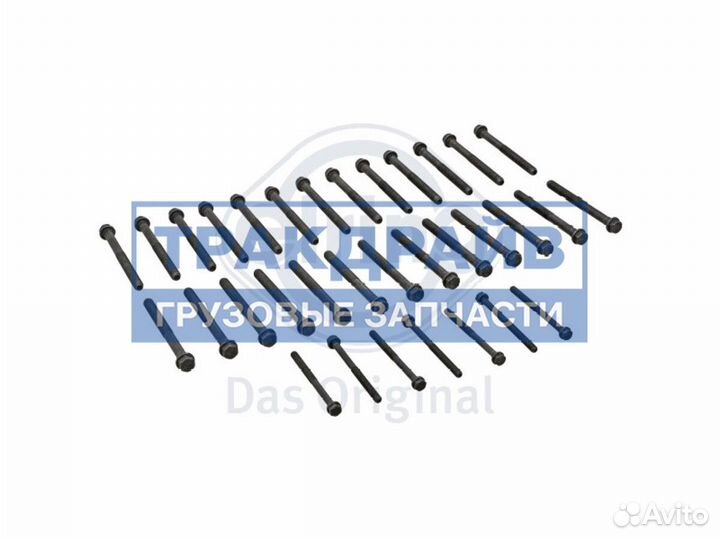 Комплект болтов на одну ГБЦ DAF с мотором MX-13 (два вида болтов М18x2x200/M12x1.75x155)