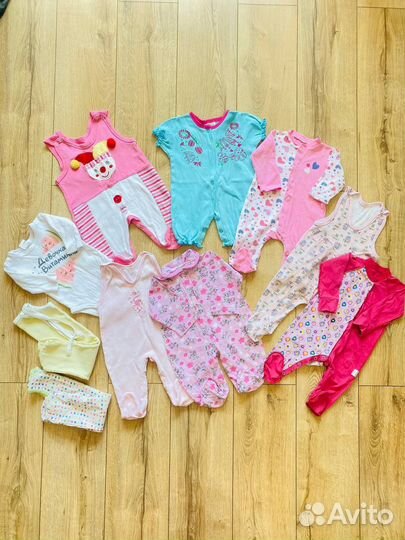 Одежда для девочки пакетом 62 68 пакетом