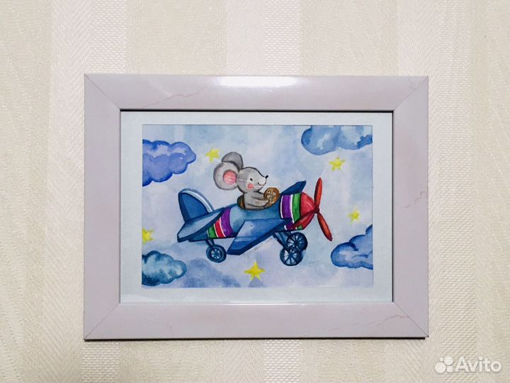 Акварель картина для детской