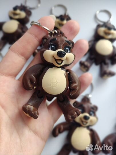 Брелок подвижный Мишка 3D антистресс