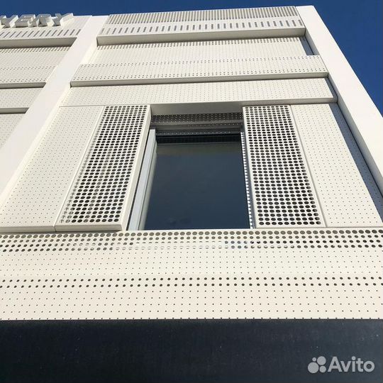 Перфорированные фасадные кассеты из оцинкованной стали