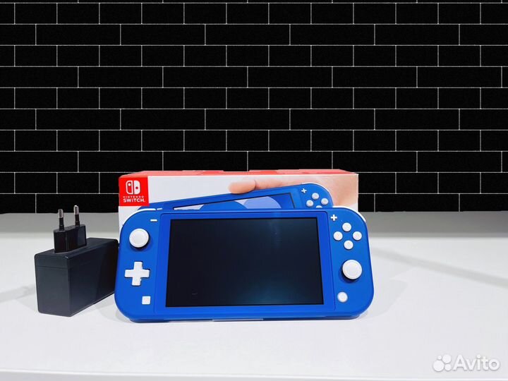 Прошитая Nintendo Switch Lite 64gb Синяя