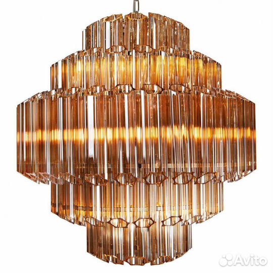 Люстра металл и стекло на кухню