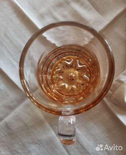 Кружка пивная цветное стекло Богемия чсср