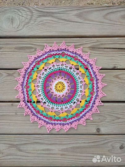 Салфетка вязанная, кружева, новая