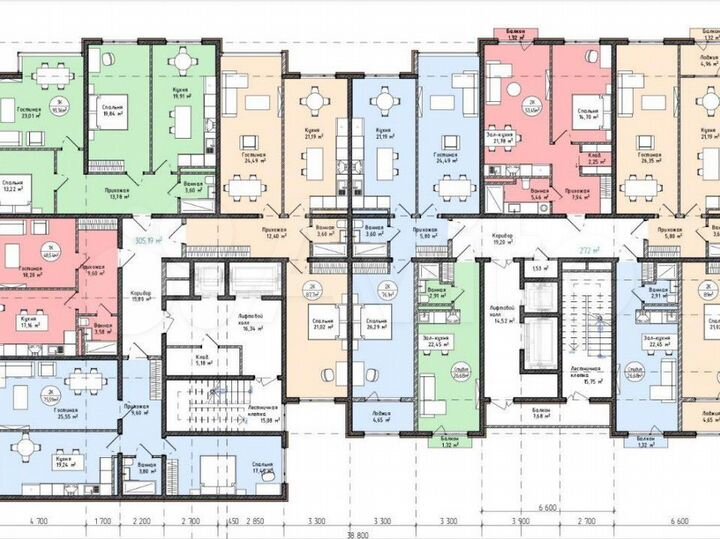 2-к. квартира, 76 м², 7/12 эт.