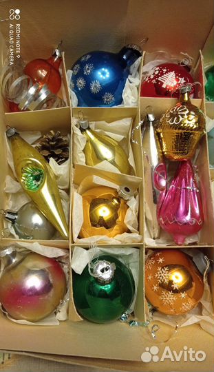 Елочные игрушки ГДР и СССР одним набором