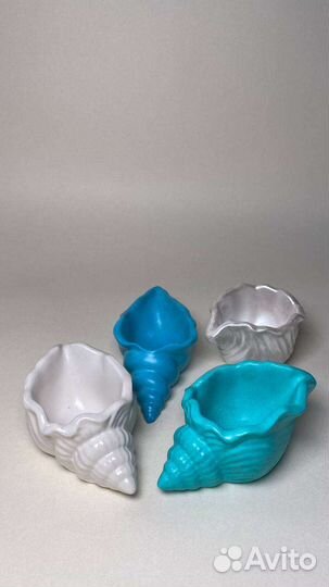 Кашпо ракушка и улитка