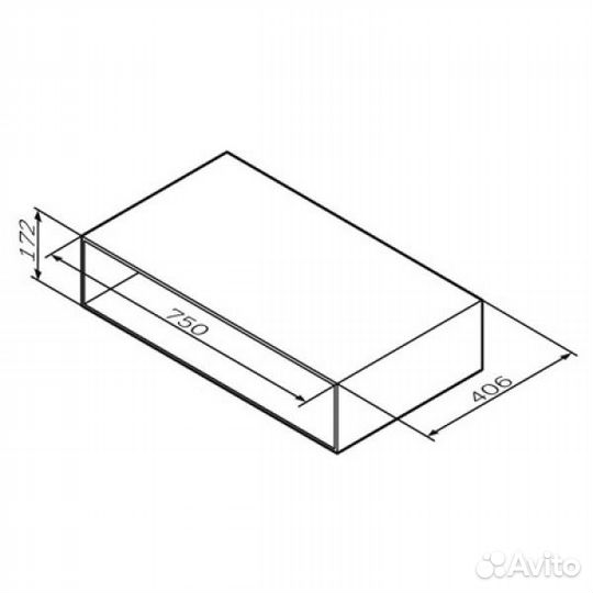 Полка AM.PM m90ohx0750dm Синий